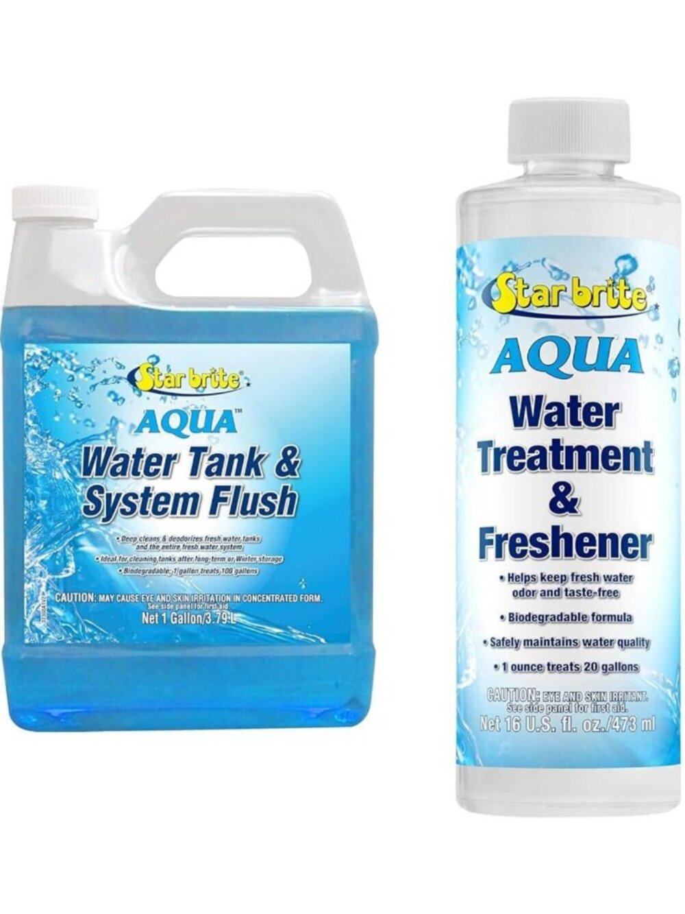 Deep Clean & Deodorize Fresh Water Tanks - Aqua Water Treatment & Flush 16 OZ